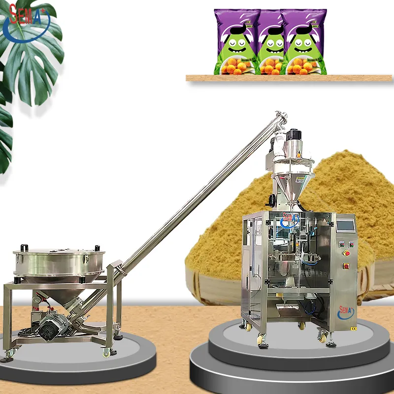 Automatic vertical vffs powder packaging machine maize meal rice wheat flour packing machine powder sachet filling machine