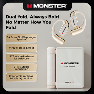 Écouteurs sans fil Bluetooth Monster Ac530, chargement de type C 5.0, pour le sport, le jeu, la course à pied, pour une utilisation transfrontalière - Product Image 3