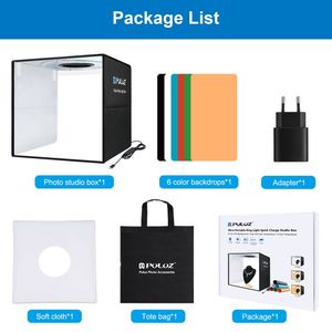 <span class=keywords><strong>Meilleur</strong></span> prix <span class=keywords><strong>Photo</strong></span> boîte à lumière PULUZ 40cm PU5043 Mini <span class=keywords><strong>Studio</strong></span> boîte Kit photographie tir boîte à lumière avec 6 arrière-plans de couleur - Product Image 6