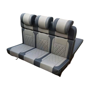 Sièges de canapé pliants en cuir à 3 volets de haute qualité avec ceinture de sécurité pour camping-car Mitsubishi Delica <span class=keywords><strong>Van</strong></span> siège de lit de changement pour RV - Product Image 2
