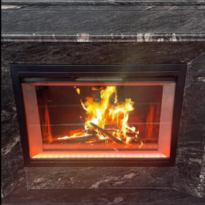 Lussuoso Caminetto in Pietra Naturale con Finitura Nera, Stile Universo, per Sala da Pranzo, <span class=keywords><strong>Cucina</strong></span>, Hotel e Villa - Product Image 6