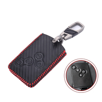 Porte-clés de voiture en cuir véritable 4 btt, étui pour Renault Duster, Megane 1 2 3, Captur, Kadjar, Clio, Logan, Fluence, accessoires