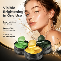 Organische Koreaanse Peptide Hydrogel Oogpatches met Collageen voor Totale Oogcontourverzorging Bulk ROZE Oogmasker OEM