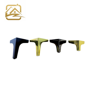Factory Wholesale modern 8cm/10cm/13cm/15cm <b>black</b> short t leg metal <b>sofa</b> legs iron furniture legs cheap for cabinet - Product Image 1