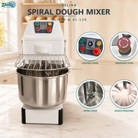 Mélangeur à spirale commercial ZL-L10L20, petite capacité, machine à pétrir la pâte, mélangeur à pain, équipement de boulangerie, mélangeur à farine automatique