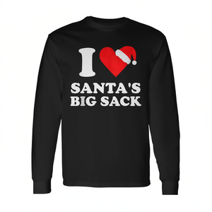 Camiseta de manga larga I Love Santa's Big Sack, humor navideño para adultos - Product Image 2