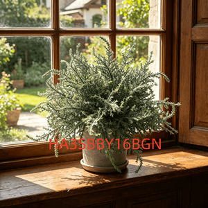 Planta Artificial <span class=keywords><strong>en</strong></span> <span class=keywords><strong>Maceta</strong></span> Pequeña de Ciprés Curvado Flocado de 22.86 CM, Ecológica y Duradera, para Decoración de Interiores y Escritorio del Hogar - Product Image 1