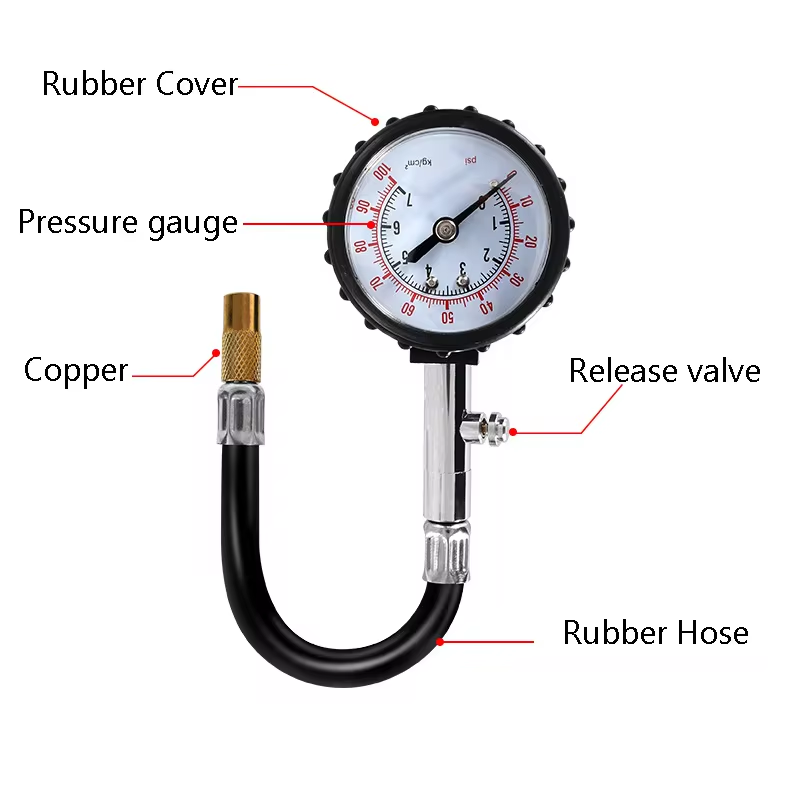 0-100PSI High Precision Long Tube Pressure Gauge - Image 3