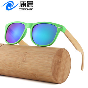 Gafas de sol de madera azules para mujer, protección UV400, moda, viajes, conducción, montura de PC, diseño ovalado grande - Product Image 5