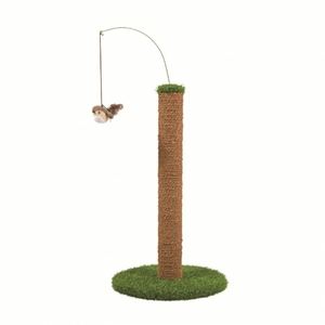 Meuble-griffoir pour chat populaire, écologique, style pastoral, en bois, avec feuilles simulées, facile à ranger - Product Image 3