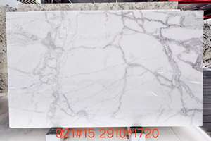 Marbre blanc Calacatta de qualité supérieure avec des veines audacieuses - Pierre de décoration intérieure pour hôtels et villas de luxe - Grandes dalles disponibles - Product Image 6