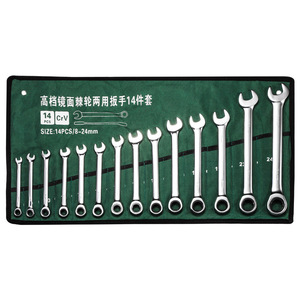 Dual Purpose Wrench Set 8-24 Mm Metric Chromium Vanadium Steel Forging Industrial Grade - Product Image 2