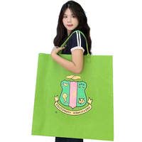 Sac fourre-tout en feutre imprimé personnalisé, sac à main réutilisable en tissu pour cadeau de sororité, shopping, usage quotidien et voyage