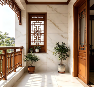 Dalles de sol et de mur en porcelaine blanche brillante <span class=keywords><strong>OUSEN</strong></span>, imitation pierre, texture brique, application villa, design moderne - Product Image 6