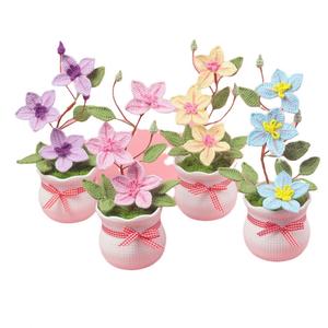 Fleur de Clematis en Crochet Faite à la Main, Vente Chaude, pour Décoration Maison & Voiture, Fête des Mères, Pâques, Halloween - Product Image 6