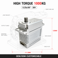Moteurs servo 1000 kg à vendre XQ-POWER XQ-S9750D 30V Servo numérique sans balais Engrenage en acier inoxydable Boîtier en aluminium CNC RS485