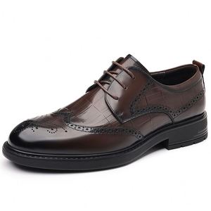 Classic Round Toe Ankle Chelsea <b>Boots</b> Casual Genuine Leather Engraved Hand Painted Soft Soled Lightweight <b>Slip</b>-<b>On</b> British Style - Product Image 2