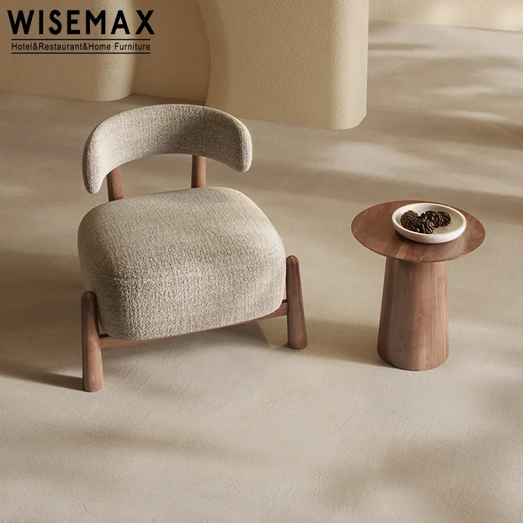 WISEMAX — canapé en tissu teddy, fauteuil de loisirs, design nordique, simple, pour salon, siège de styliste en laine d'agneau, nouvelle collection