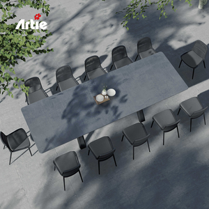Artie, muebles modernos de lujo para Patio, sillas de mesa de jardín, marco de aluminio recubierto eléctrico, restaurante, comedor, juego de mesa al aire libre - Product Image 2