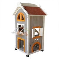 Maison de chat en bois extérieur, intérieur, moderne