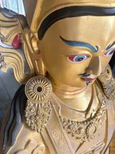 Large - Scale and Vivid Copper - Carved <strong>Statue</strong> of Guru Padmasambhava in Tibetan Buddhism for Worship - Product Image 5