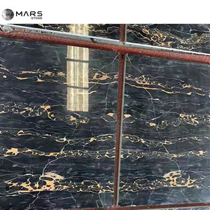 Marmo <span class=keywords><strong>Nero</strong></span> Dorato Italiano con Venature Oro per Pavimenti e Rivestimenti - Product Image 2