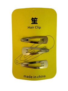 مشابك شعر وإكسسوارات للفتيات على الطراز الكوري والفرنسي الأنيق، دبابيس شعر معدنية، طقم من 3 قطع، تخصيص حصري للعلامة التجارية - Product Image 1