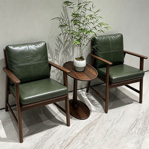 Fauteuil de salon moderne de haute qualité en gros, avec structure en bois massif durable et coussin de siège en cuir souple pour la maison - Product Image 4
