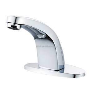 Mitigeur à <span class=keywords><strong>Pied</strong></span> à Fermeture Automatique à Retard de Fonctionnement, Eau Chaude et Froide, Matériel en Laiton, Finition Chrome, Montage sur Pont, X8092B4BSCR - Product Image 5