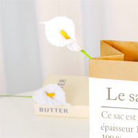 YOPIN-7736 tige torsadée fini Calla Lily fleurs nettoyeurs de tuyaux faits à la main Zantedeschia fleurs décoration de la maison