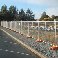 Clôture Temporaire Mobile Économique, Panneau de Clôture Temporaire Galvanisé Conforme aux Normes Australiennes avec Pieds Orange