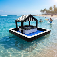 Bar flottant gonflable commercial extérieur personnalisé Funcity, grande capacité, étanche, en promotion