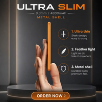 Batterie externe magnétique ultra-mince 5000 mAh OEM en gros, charge rapide PD20W, coque métallique, affichage LED, Type C, portable