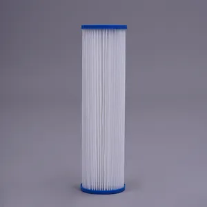 Hot Sale Pre-filtration Big Blue 5 Micron Filter Water Filter Pleated Cartridge Polyester Pleated Industrial Water Filtration