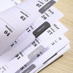 2026 A5 Thin Weekly <b>Calendar</b> 365-Day Daily Plan & Schedule Book with Leather-Covered Monthly Index Annual <b>Calendar</b> - Product Image 4