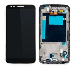 Pantalla LCD para LG G2 D800 D802 digitalizador de pantalla táctil color negro con marco Assembly Replacement