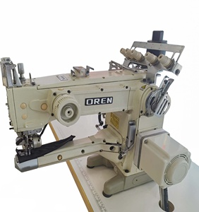 Máquina <span class=keywords><strong>de</strong></span> Coser Industrial <span class=keywords><strong>de</strong></span> Alta Velocidad con Base Cilíndrica, Cuatro Agujas, Seis Hilos, para Parches sin Costuras y Bolsas con Cremallera, Modelo RN-1507D - Product Image 1