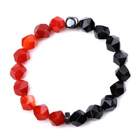 Vente en gros Nouvelle mode 10mm facettes oeil de tigre Agate Bracelet de perles pour hommes résistant à l'abrasion cordon élastique classique entretoise cadeau