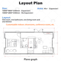 Casa Modular Prefabricada de Lujo, Expandible, de Acero Ecológico, para Hotel, Oficina, Tienda y Sala de Exposiciones