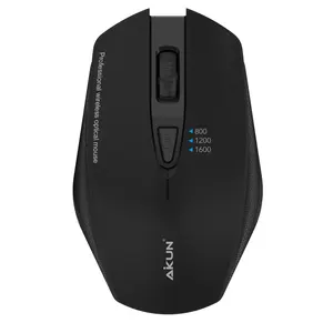 KM37 Komputer Hitam Kabel Mouse 5D Kabel Optik Mouse dengan 800 1600 DPI