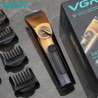 Tondeuse à cheveux professionnelle sans fil rechargeable VGR V-663 IPX6 étanche pour hommes
