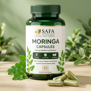Capsules d'extrait de feuilles de Moringa Oleifera, 60 unités, 600 mg par capsule, vitamines, complément alimentaire, soutien immunitaire, tous âges, à partir de 12 ans - Product Image 1