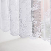 Innermor Personnalisable Blanc Dentelle Tulle Demi-Transparent Court Porte Rideau Décor À La Maison Fenêtre Rideaux