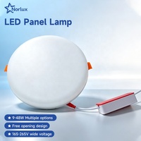 Éclairage commercial à longue durée de vie, panneau LED encastré au plafond en aluminium moulé sous pression, 9W 18W 24W 36W 48W