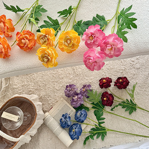 Wholesale Pink Single Stem 62cm 3-Heads Ranunculus <b>Artificial</b> <b>Peony</b> Silk Flower for Home Wedding Floral Arrangement Decoration - Product Image 4