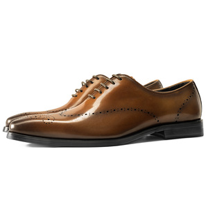 Zapatos Oxford de Vestir con Punta en Pico, de Cuero Genuino Negro, con Cordones, Estilo Profesional, para Todas las Temporadas, Suela de Goma, Envío Directo - Product Image 1