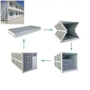 High Quality Prefab Portable Living Folding House Flat Pack Foldable Container House 20 Ft Foldable Modular Home Expandable