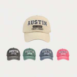 Casquette de baseball vintage pour homme, 6 panneaux, logo brodé 3D, effet délavé, casquette de sport - Product Image 2