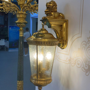 Tête Cuivre Applique <span class=keywords><strong>Grec</strong></span> Sculpture Lion Décoration Allée Couloir Lumière Belle Fresque Élégant Post Top Lanternes - Product Image 3