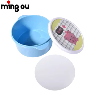 Factory Supplier Food Take Out Packaging PC Prepared Food Container Sublimation Round Plastic Lunch Box